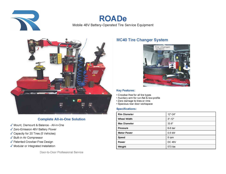 Mobile 48v Tire Machine